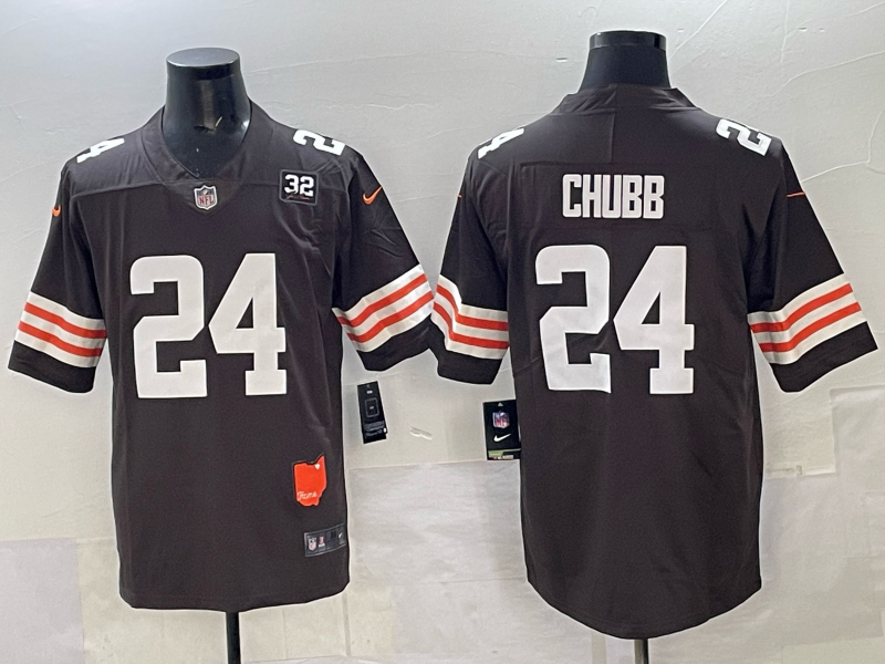 Men 2025 Cleveland Browns #24 Chubb brown Nike Limited NFL Jersey 003->cleveland browns->NFL Jersey